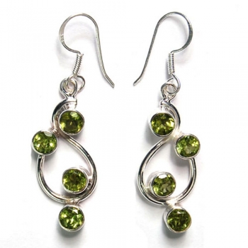 925 sterling silver best selling ethnic design green peridot earrings jewellery